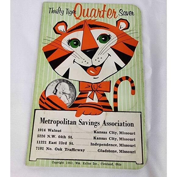 1960s Bank Coin Savers Thrifty Tiger Quarter Dolly Dolphin Dime Kansas City, MO - Picture 12 of 14